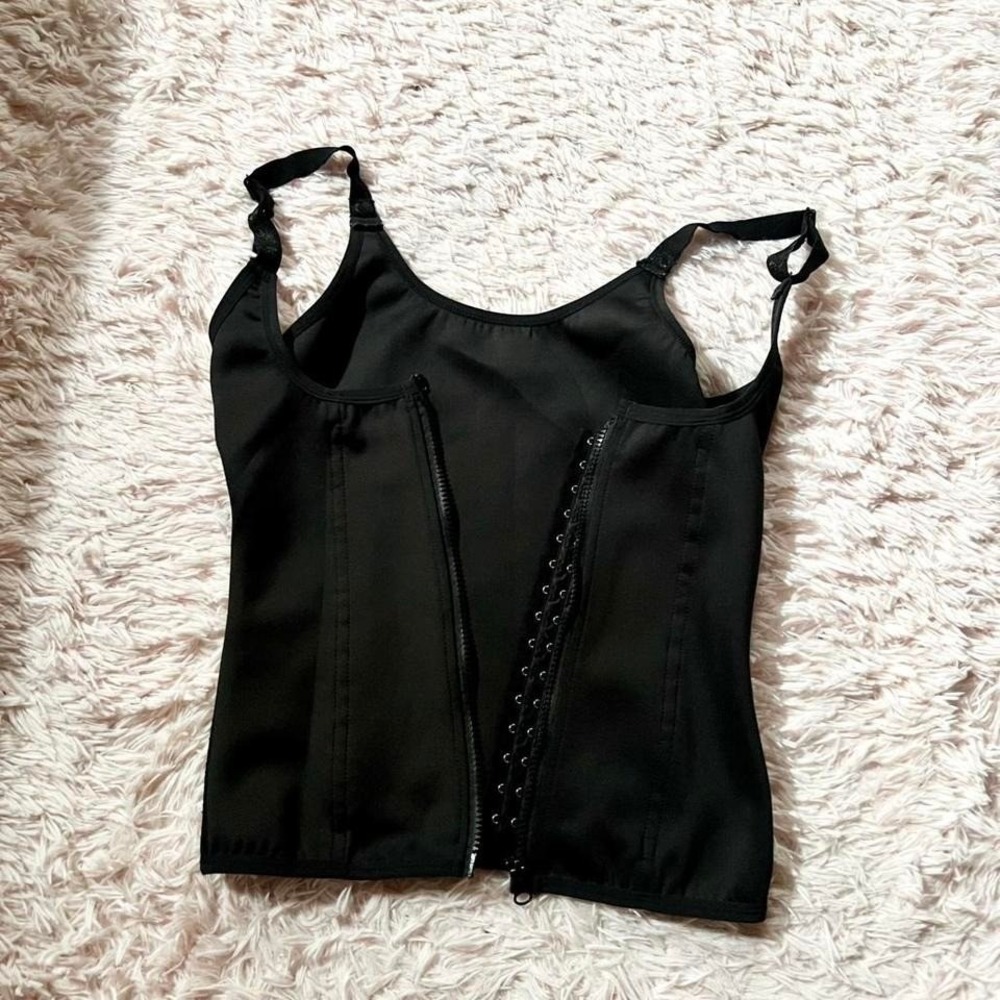 Black Underbust Waist Trainer Corset Bustier Compression Neoprene Womens XL